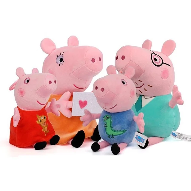 ペッパピッグ-動物のぬいぐるみ,豚の形をしたおもちゃ,誕生日プレゼント,家族,友達,ピッグパーティー AliExpress