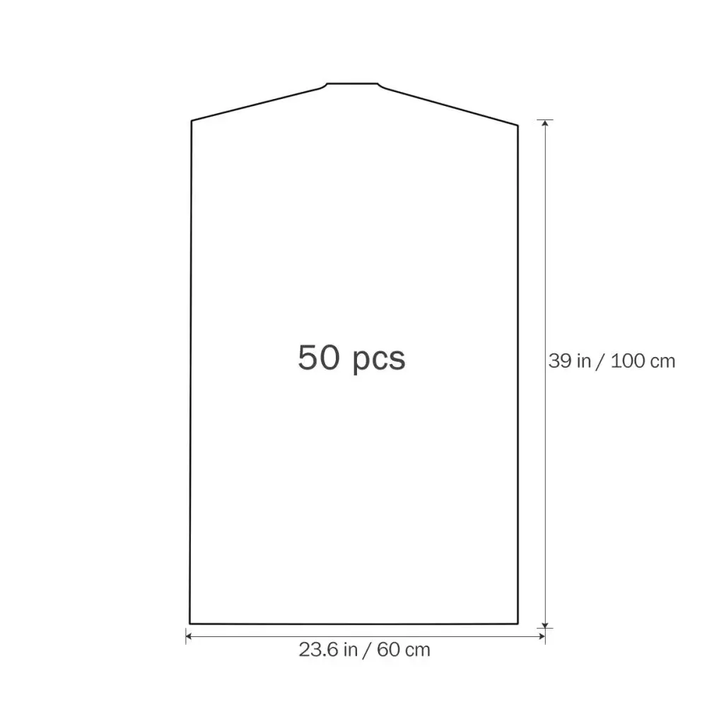 10/50/100Pcs Clear Plastic Garment Covers Dust-Proof Waterproof Clothing Covers Cleaner Bags 100x60cm Home Coat Suit Protector garment covers