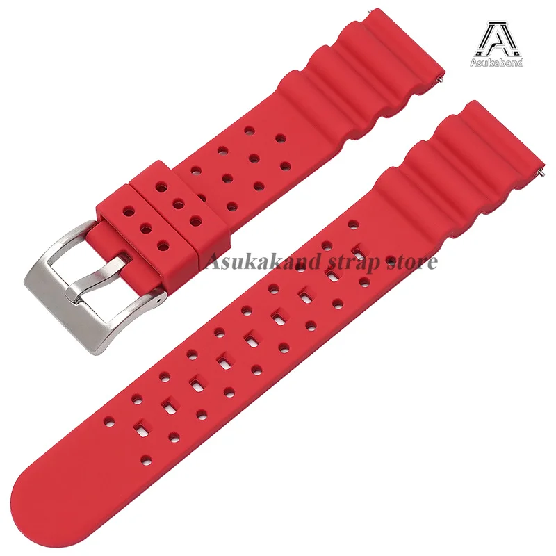 Universal Men's Sport Waterproof Silicone Watch Strap with Quick Release