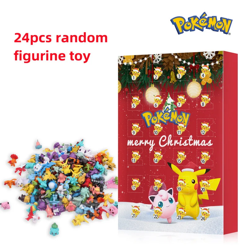 Pokemon Advent Calendar Pokemon Gift Box Anime Figures Advent