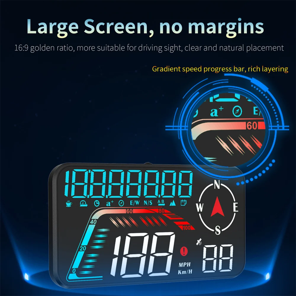 Geyiren G12 GPS HUD  ӵ ÷  ÷,   ū ۲, KMH MPH ϸ,  Ÿ ,  ÷