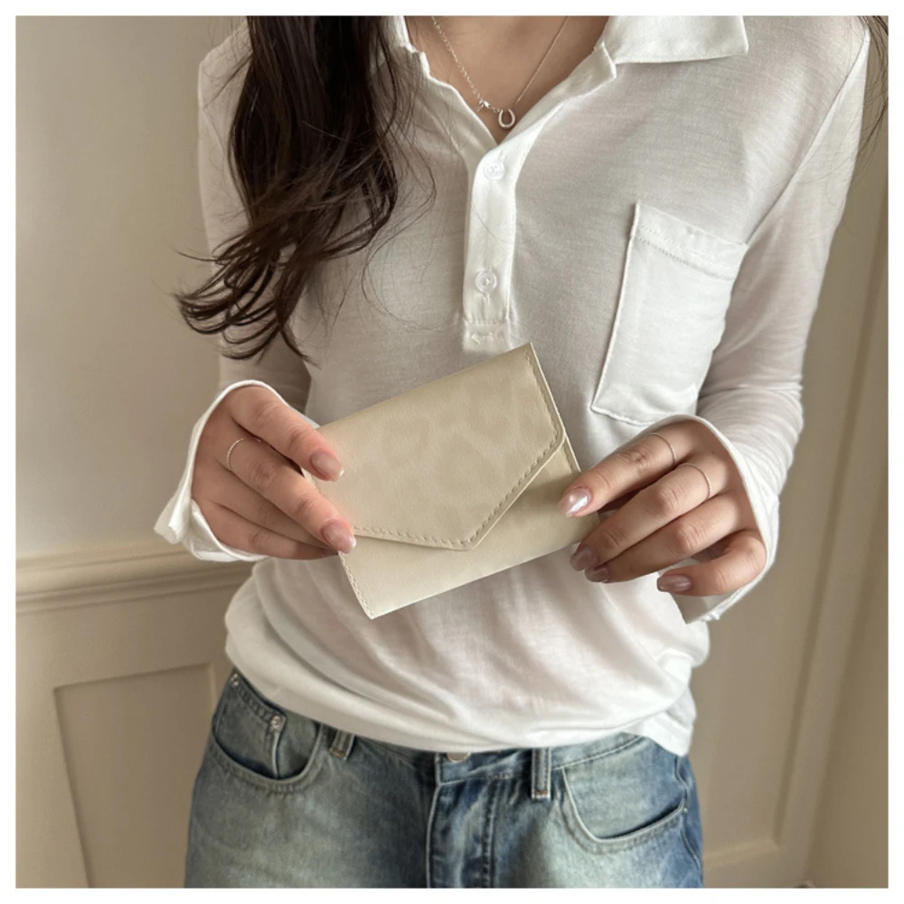 Modische Kartenhalter-Geldbörse mit Leopardenmuster für Damen, PU-Leder, schlankes Dreifach-Portemonnaie, Münzfach, Kreditkartenetui mit mehreren Fächern, Mini-Clutch-Tasche – Detail 9