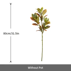 120cm Lifelike Ficus Tree with Autumn Leaves for Home and Garden Decor (80cm)