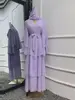 Robe longue en mousseline de soie pour femmes musulmanes, Abaya ouverte, Dubaï, Turquie, Islam, Arabe, Robe musulmane, Caftan marocain