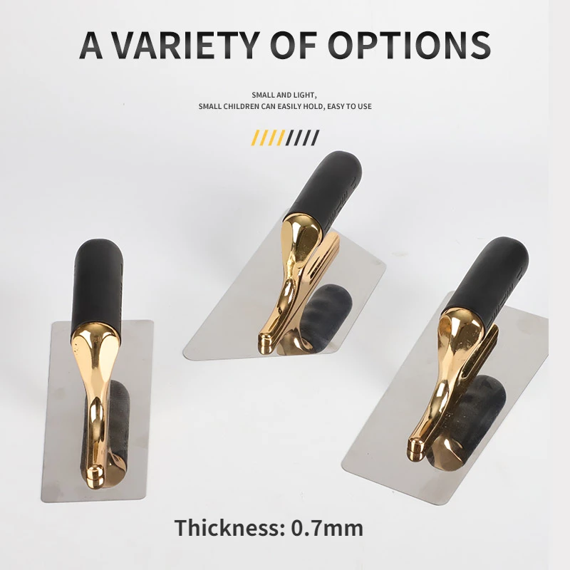 Concrete Plastering Trowel Gold Stainless Steel Trowel Tool for Venetian Stucco Cement Wall Decoration Drywall Construccion Tool 2