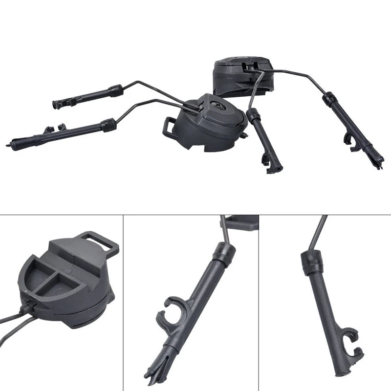 Pair C1 C2 C4 Headset Bracket Tactical helmet Fast Rail Mounts 360°adjust Headphone Holder Adapter Hunting Wargame Accessories