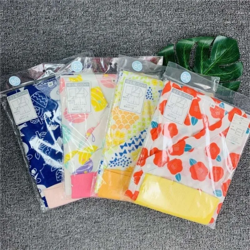 New Japanese Style Boys And Girls Kimono Sleepwear Children's Creative Cotton Comfortable Home Clothes Kimono Yukata LC978