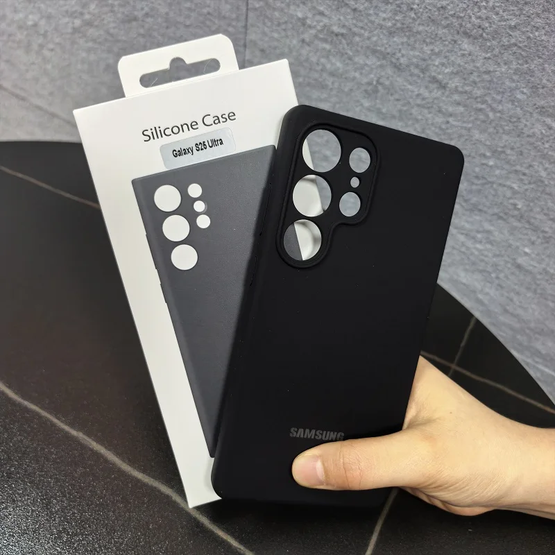Solid Color Liquid Silicone Shockproof Back Cover