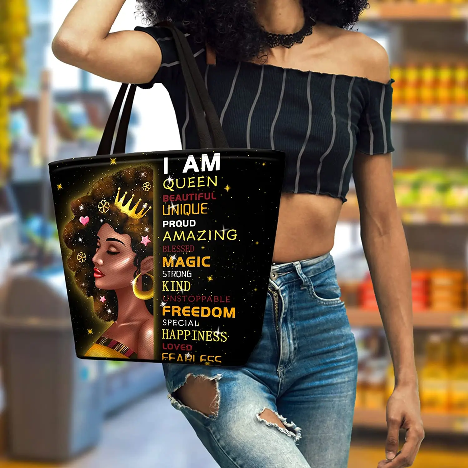Black Woman Sorority Tote Bag Aesthetic Vintage Designer Handbags for Women Shopping  Bags with Travel Grocery Shopping - AliExpress