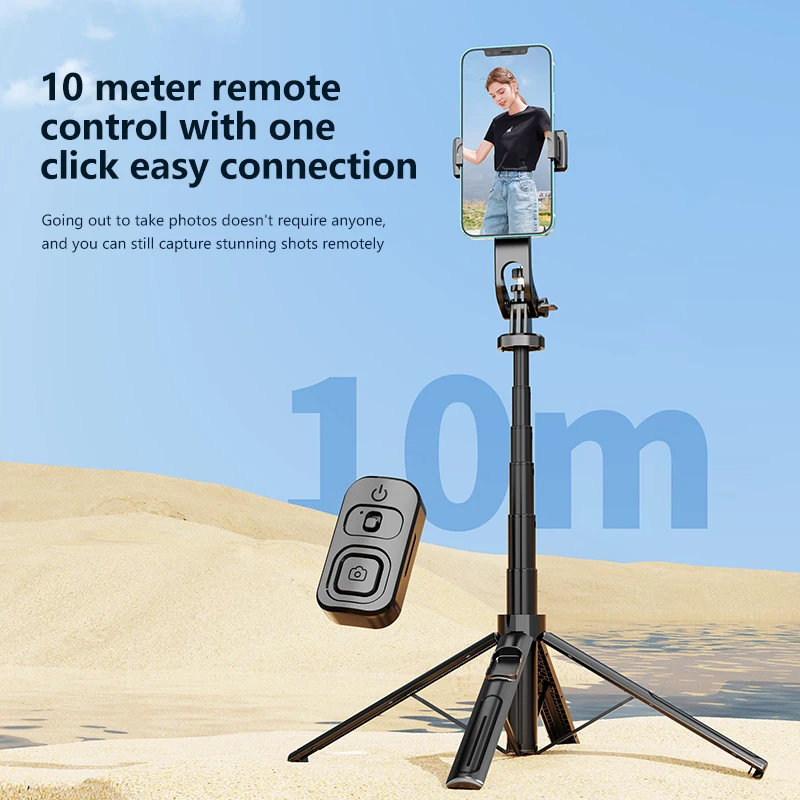 Roreta 1.3m Selfie Stick Stand For IPhone Samsung Huawei Cellphone Extendable Phone Tripod With Wireless Remote_voghion.com