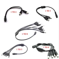 12V DC Power Splitter Plug 1 Female To 2 3 4 5 6 8 Male CCTV Cable Camera Cable CCTV Accessories Power Supply Adapter 2.1*5.5mm 1
