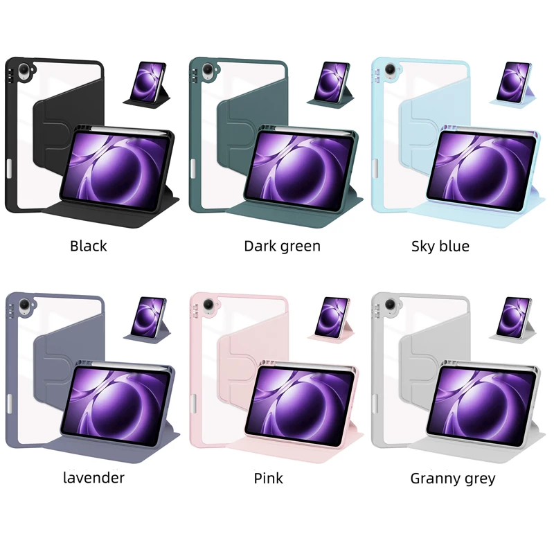 360° Rotating Clear Cover with Pencil Holder