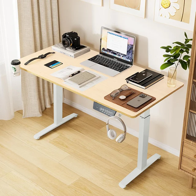 Height Adjustable Desk Electric Standing Desk Sit Desk Motion Desk Home Office Workstation Protect Cervical and Lumbar Vertebrae