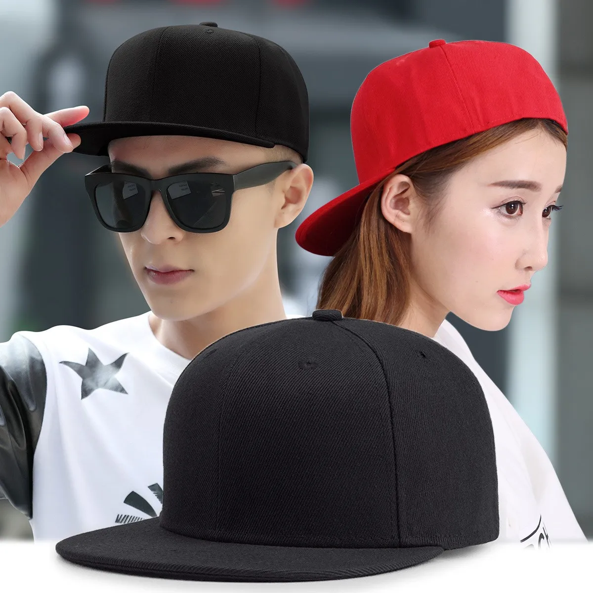 Baseball Caps Adult Back Closed Baseball Cap for Small Head Lady Man Blank Hiphop Snapback Hat Fitted Flat Caps 57cm to 59cm