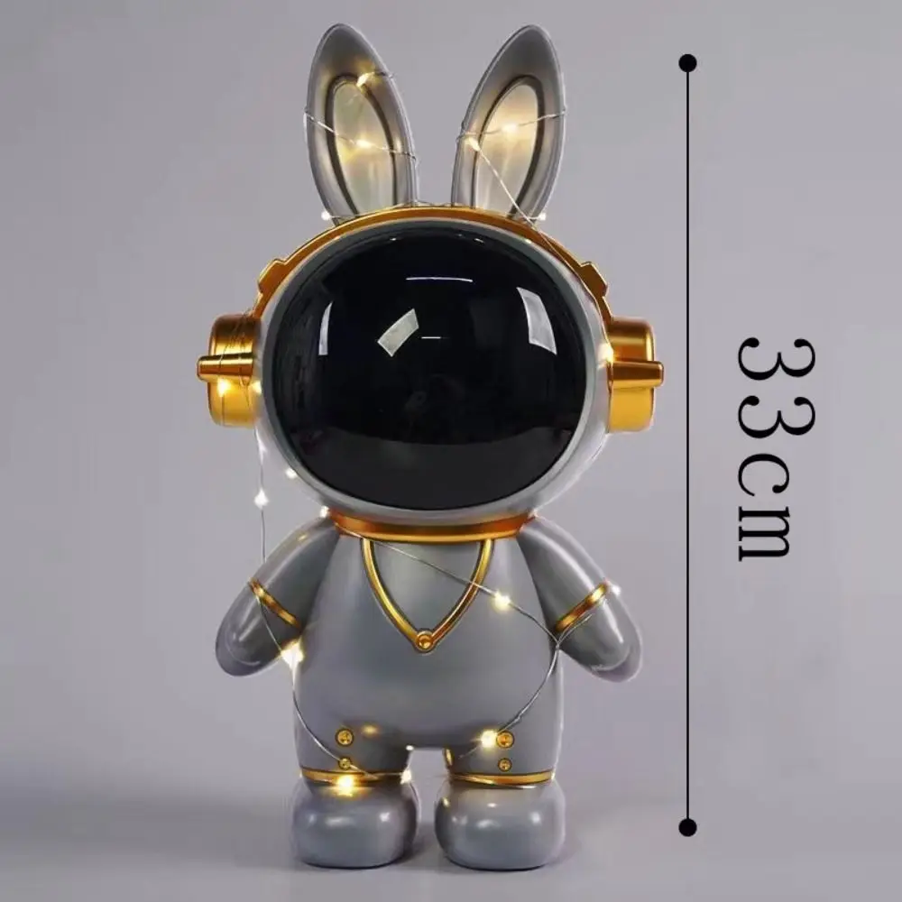 Large Capacity Astronaut Piggy Bank Night Lamp Safe Astronaut Savings Bank Durable Cartoon Space Rabbit Savings