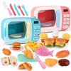 Simulation Children Cooking Small Household Appliances Kitchen Electric Microwave Oven Timing Interactive Toy Gift Blender Bread 2