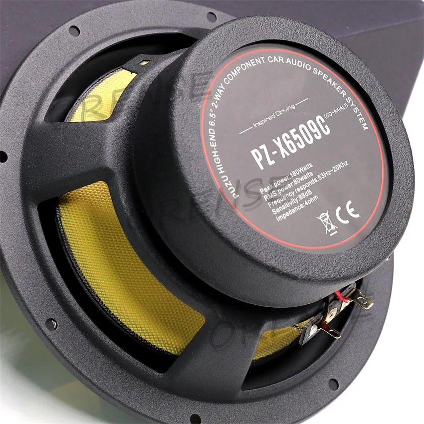 2-Way Co-Axial Car Audio Speakers PZ-6509C With 180W Output Power Glassfiber Cone Deep Bass Sound Quality 1Set