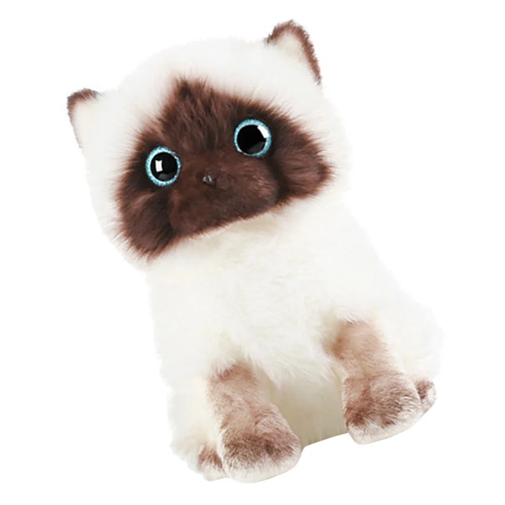 

Toy Plush Creative Siamese Cat Plaything Decor Pp Kids Children Stuffed Animal