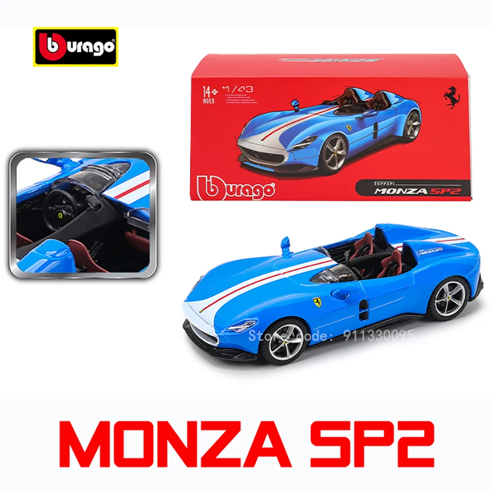 Bburago 1:43 Hardcover Ferrari Daytona Sp3 Monza Sp2 Modello Da Corsa Simulazione Modello Di Auto In Lega Giocattolo Collezione Maschile Regalo