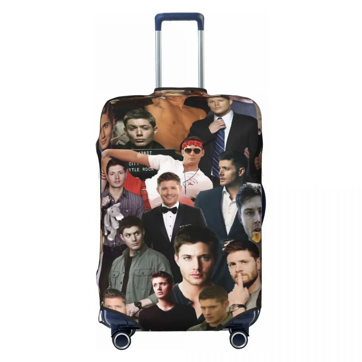 

Jensen Ackles Collage Print Luggage Protective Dust Covers Elastic Waterproof 18-32inch Suitcase Cover Travel Accessories
