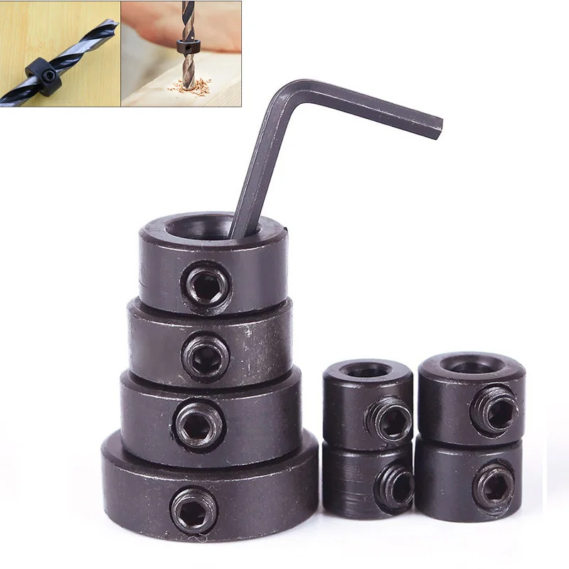 871PcsBitPositionerFreeSmallWrenchDrillDepthStopRing