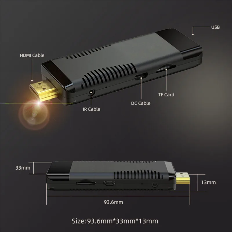 S96 Smart TV Stick Android 10 TV Box AllWinner H313 2GB 16GB Media Player 2.4G/5G WiFi Top Box Bluetooth 5.0