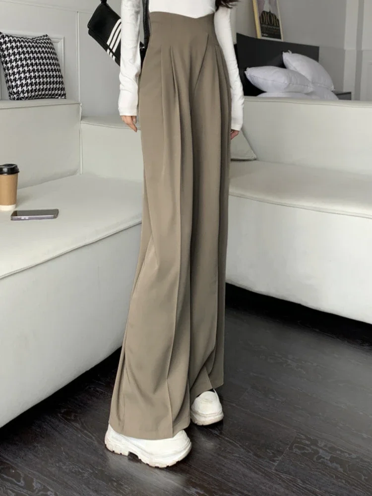 2023 New Women Pants Fashion Solid Slim High Waist Long Trousers