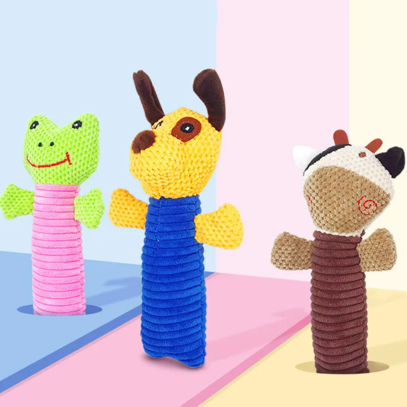Pet Dog Corn Velvet Puppet Sounding Toy Dog Bite Venting Fun Peluche Hand Sonaglio Giocattoli Per Cani Squeaking Dog Chew Toy