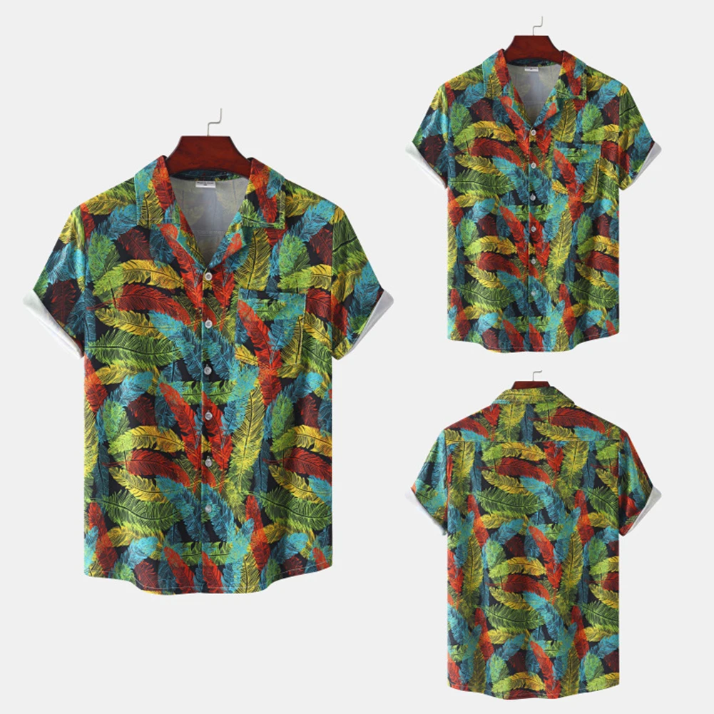 

Lapel Shirt Shirt Lapel Camisa Men Oversized Polyester 3d Print 3d Print Regular Shirts Short Sleeve Brand New