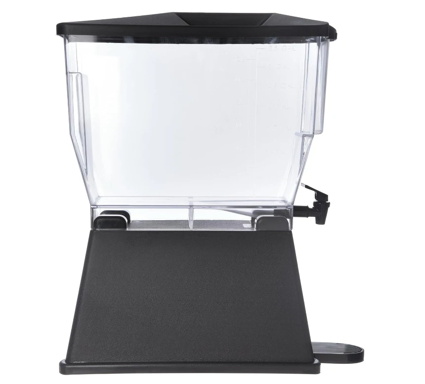 1085203 TrimLine Clear Economy Single Base Beverage Dispenser, 3.5 Gallon Capacity, Black 3