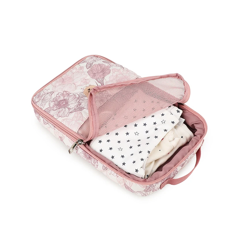Borsa Organizer per Pannolini con Tasche a Rete a Forma di Orso, Riutilizzabile e Portatile per Viaggi, Contenitore Appendibile per Vestiti e Pannolini dei Bambini - immagine 5