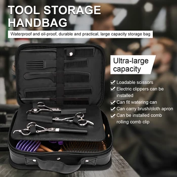 Custodia per attrezzi da barbiere per parrucchiere Custodia da viaggio impermeabile per trucco di grande capacità Borsa da barbiere portatile per salone