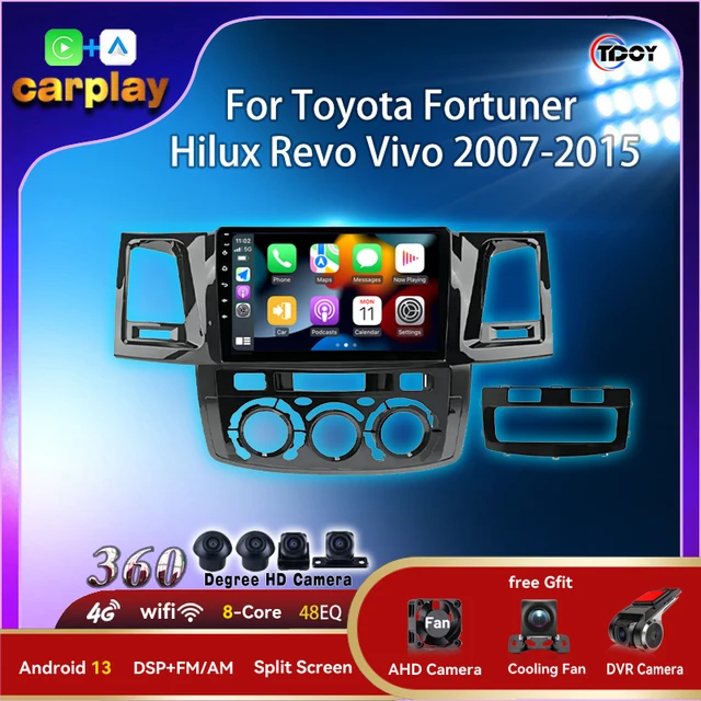 Autoradio Car Play 8Core For Toyota Fortuner Hilux Revo Vivo 2007-2015 Carplay wireless Car Video Multimedia Automotive Stereo