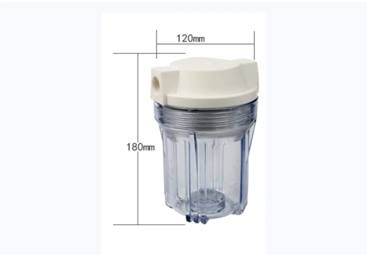 RO Water purifier parts transparent housing 5 inches 1/2" 180MM diameter 120MM max pressure 25kg（2pcs）