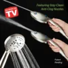 High Pressure 48-setting Rain & Handheld 3-way Shower Head Combo - Anti-clog Nozzles/Tub, Tile & Pet Power Wash/Extra Long 6 ft. 3