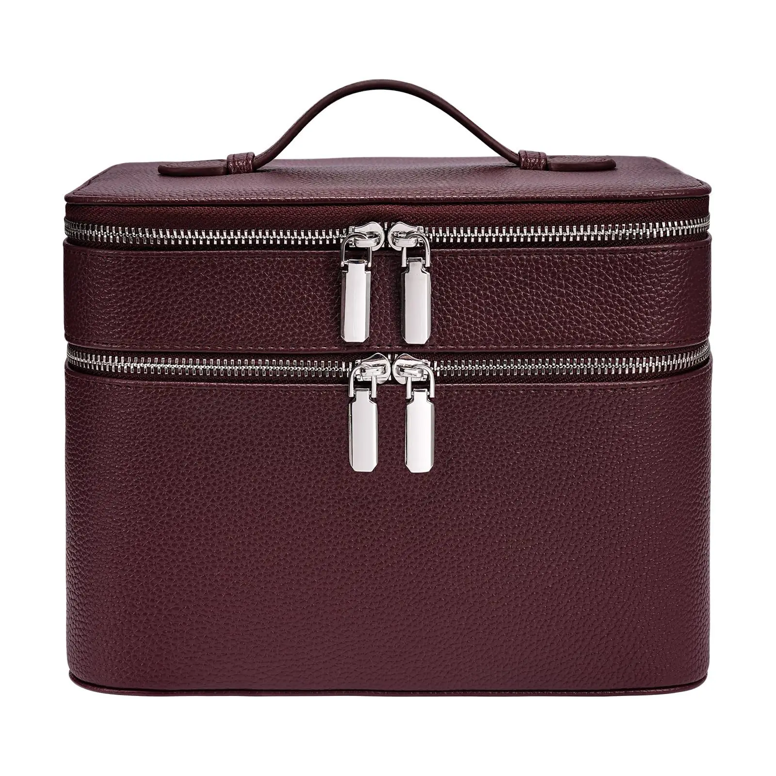 Double Layered Portable Professional Makeup Bag Skincare Tool Pack Beauty Eyelash PU Storage Box Multi Partition Cosmetic Bag 6