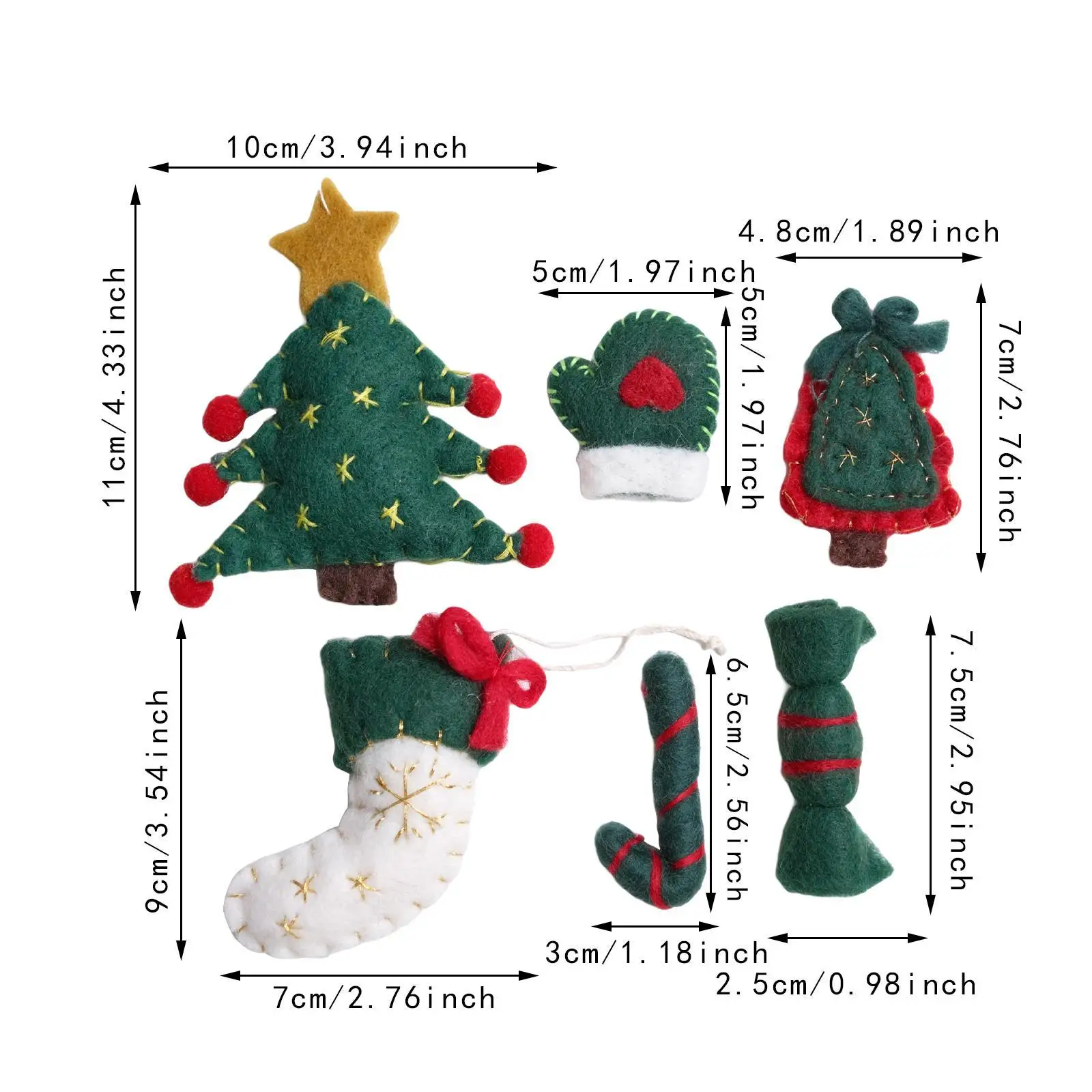 Handmade Felt Christmas Ornaments Christmas Craft Kits for Home Office Sewing Craft Make Your Own Ornament Felt Ornament Kit Handmade Felt Christmas Ornaments Christmas Craft Kits for Home Office Sewing Craft Make Your Own Ornament Felt Ornament Kit