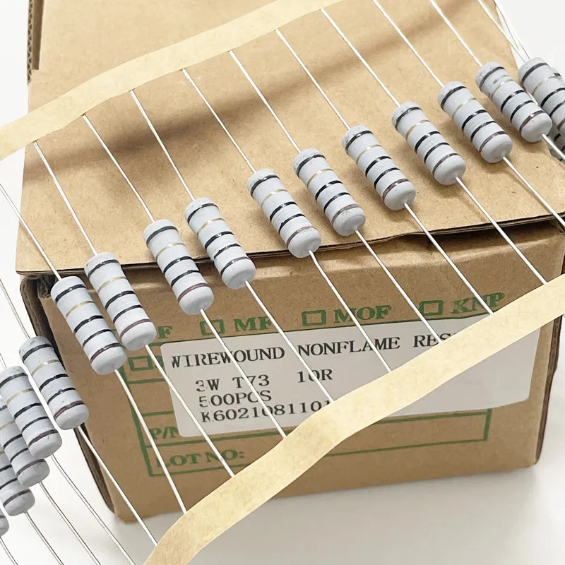 10PCS Wire Fuse Wirewound Resistor Fuse Resistance 3W 0.1 0.15 0.22 0.33 0.47 0.5 1 1.5 2.2 3.3 4.7 5.1 10 20 47 68 100 200Ohm