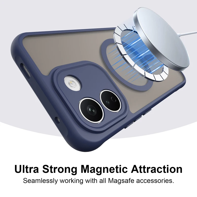 Magnetic Translucent Frosted Matte Waterproof Phone Case