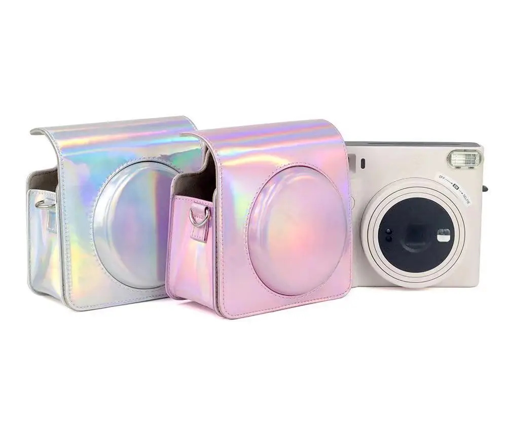 Solid Color Protective Case For Fujifilm Instax Square SQ1 Camera Bag Case Handbags Square Photo Frame+80 Pockets Album Book