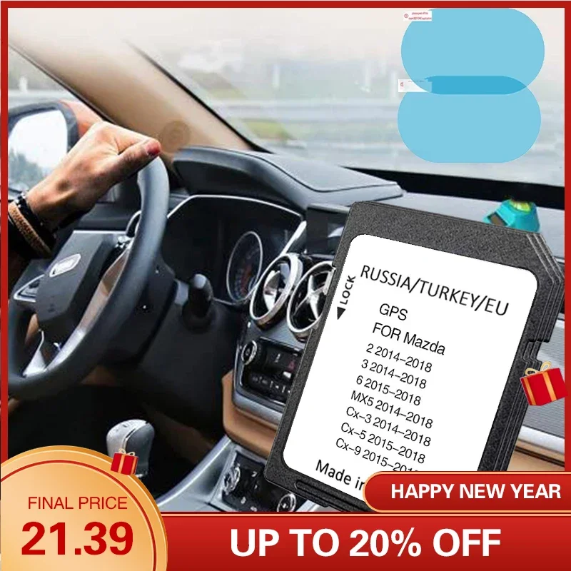 Nuovo Per Mazda 2/3/6/Cx3/Cx5/Cx9/Mx5 Auto Eu Russia Turchia Mappe Navigazione Sd Card Aggiornamento Gps Multimedia Spedizione Gratuita