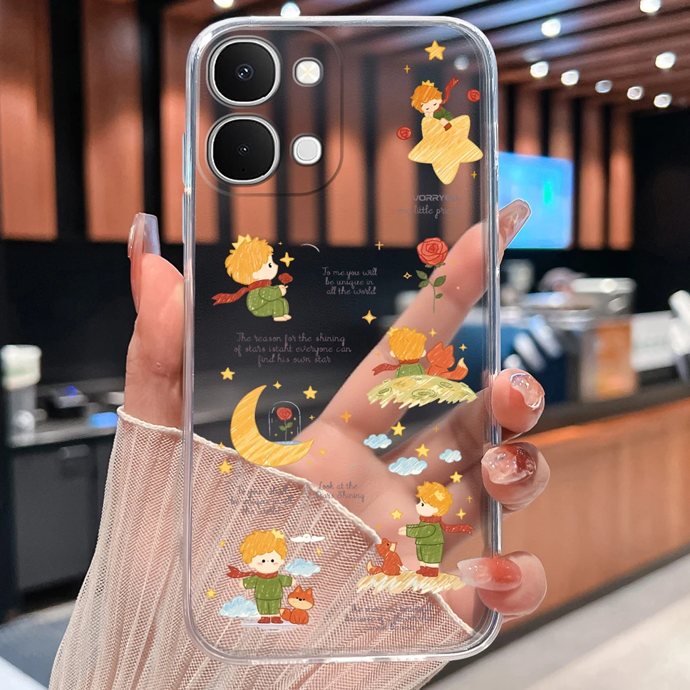 Cute Cat Cartoon Soft TPU Protective Phone Case - Clear Silicone Shockproof Cover