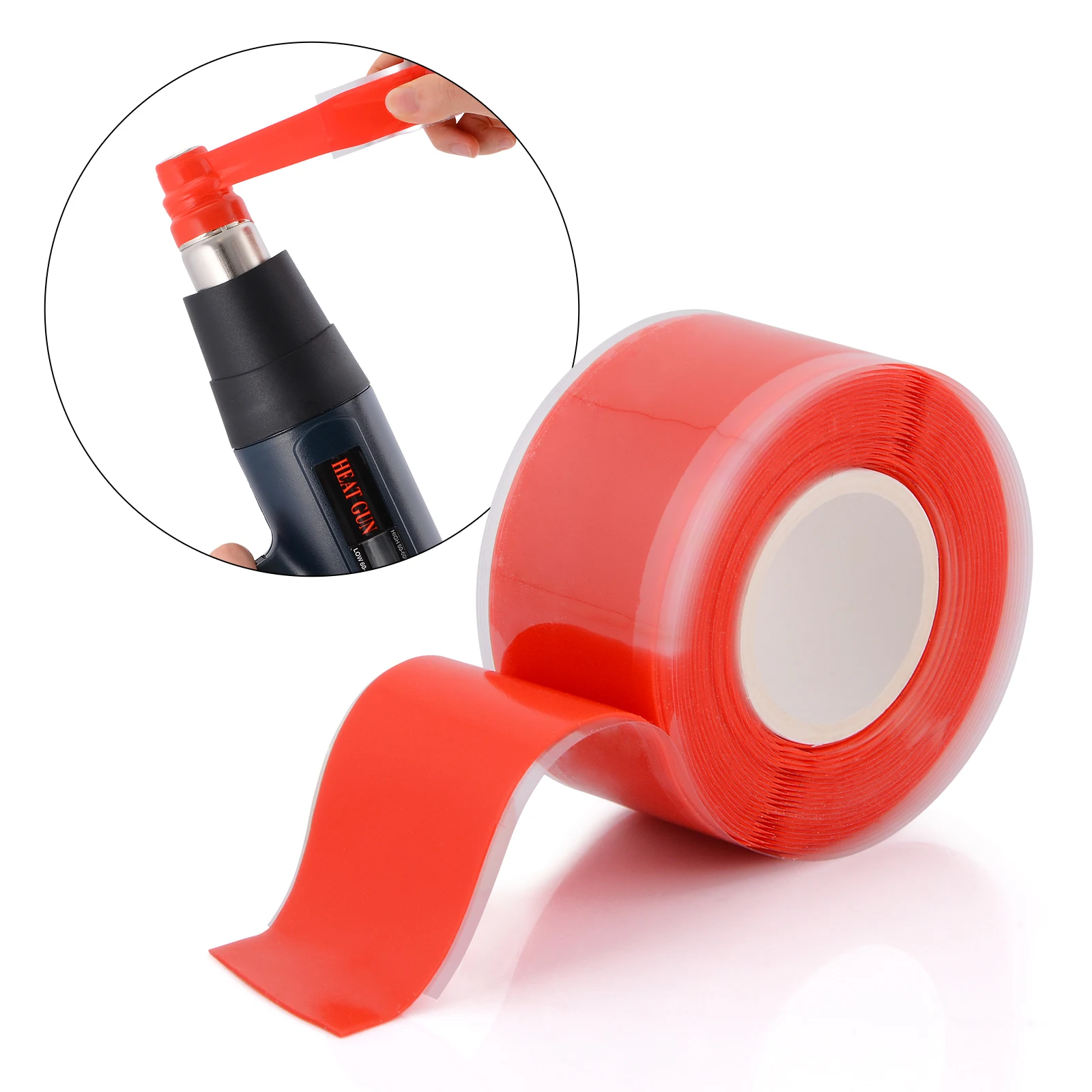 EHDIS 100cm Heat Resistant Tape for Hot Air Gun Nozzle Wire Loop Carbon Vinyl Wrap Heat Gun Protection Insulation Bandage
