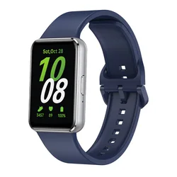 Silicone Sport Watch Strap Replacement Band - Vibrant Fitness Accessory - Samsung Galaxy Fit 3 (Dark blue)