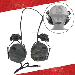 Auriculares tácticos con sonido para caza, cascos con reducción de ruido, Airsoft Wargame