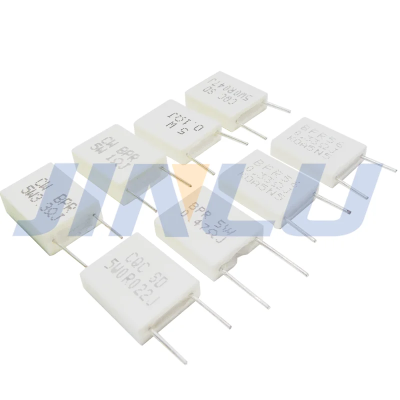 Cement Resistor 5PCS BPR56 5W Ohm Non-inductive Ceramic Cement Resistance