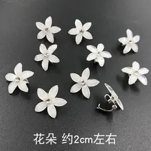  10PCS/Lot Wedding Bridal Hair Claws Girls Small Cute Crystal Flowers Metal Hair Clips Women Mini Headwear Hair Accessories 