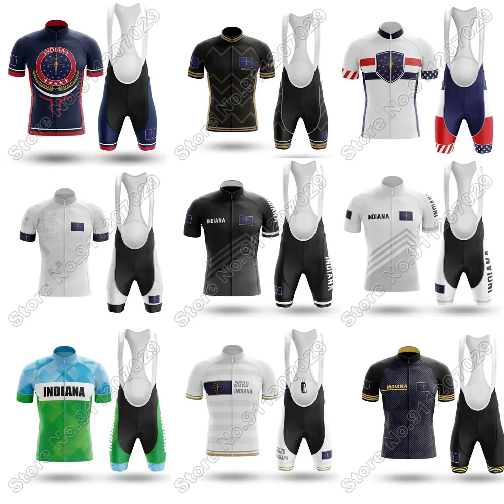 Indiana National 2020 Cycling Jersey Set Men Cycling Clothing Road Bike