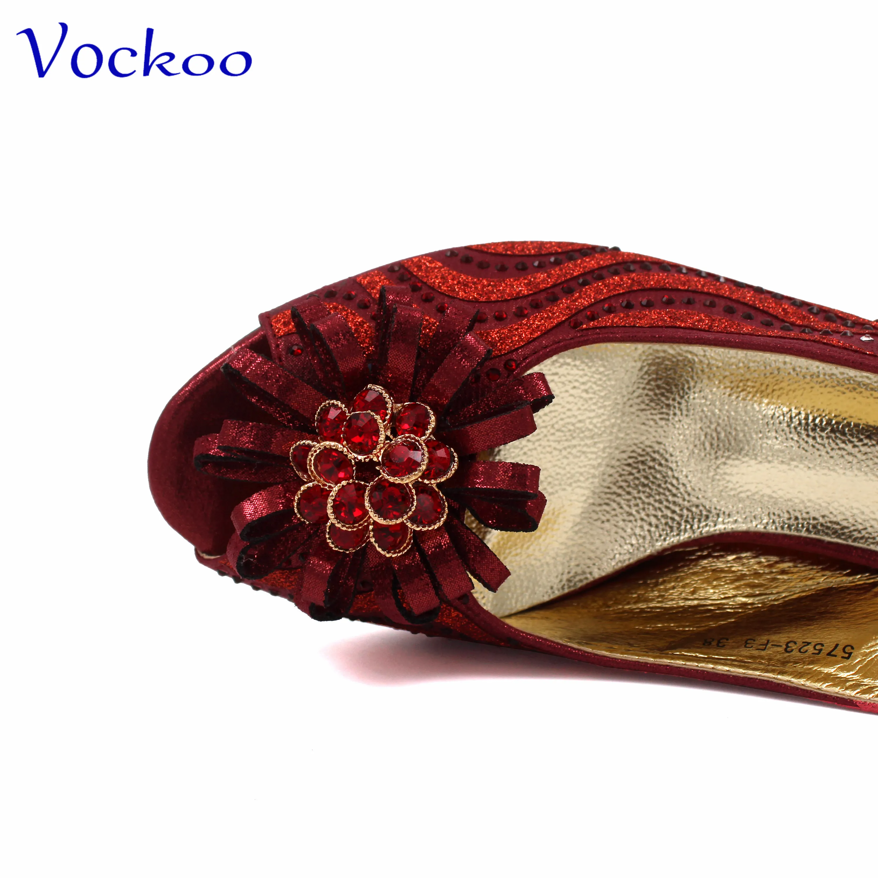 Fashion New Design African Elegant Ladies Shoes Matching Bag Set in Wine Color Slingbacks Peep Toe Low Heels for Wedding