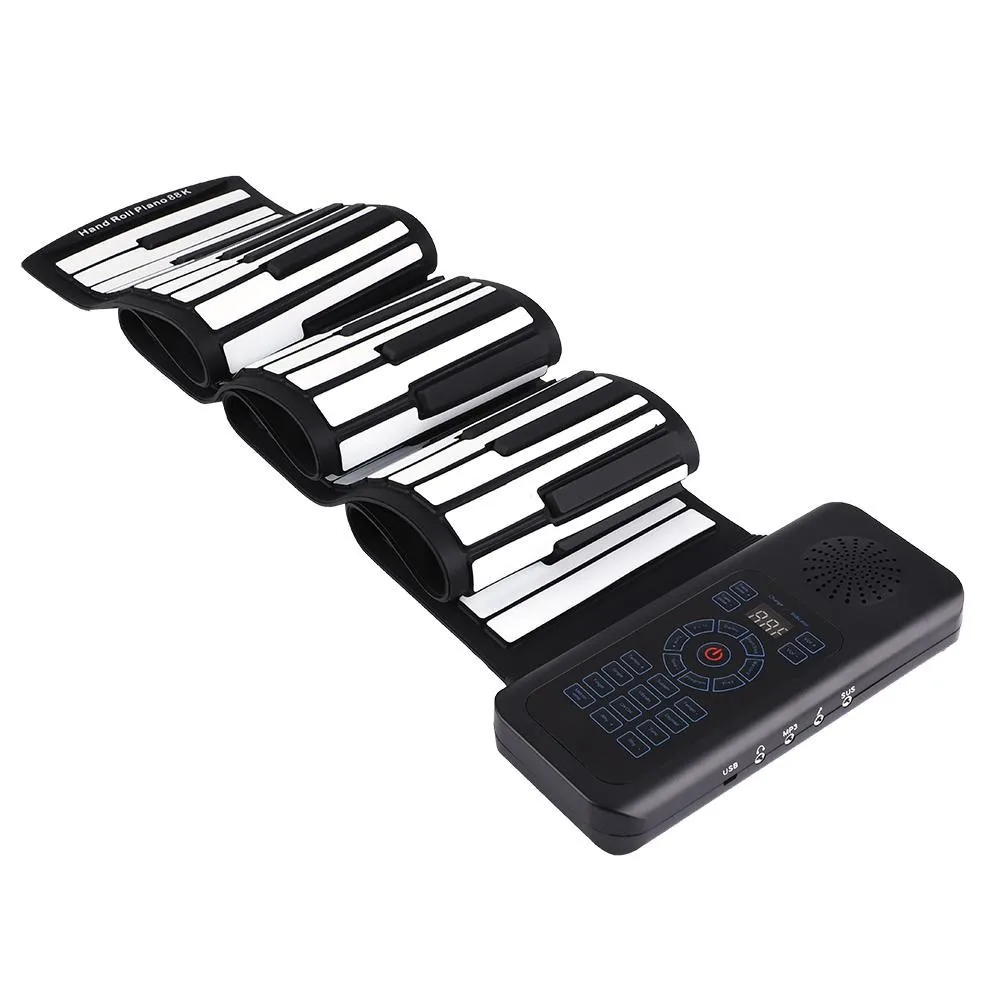 88 Keys Electronic Piano MIDI &USB Charge Portable ABS Soft Silicone Flexible Keyboard Digital roll up piano Electronic Organ